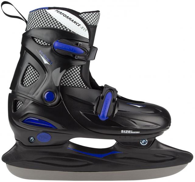 Icehockey Skate Nijdam® Junior Adjustable · Hardboot· Size: 38-41 (3024_ZWB) | is King